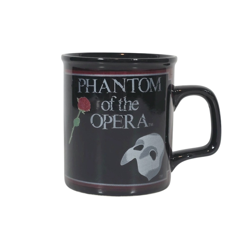 The‎ Phantom of the Opera Mug 1988 Enesco Collectible Black Ceramic 10 oz